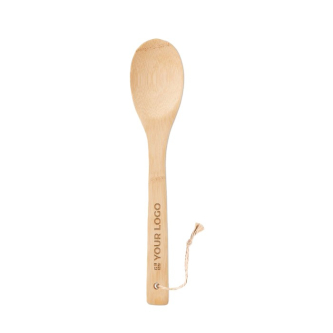 Cuillère pour la salade en bambou avec zone d'impression