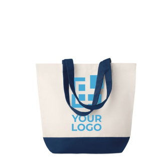 Grand sac de plage personnalisé sans BPA vue avec zone d'impression