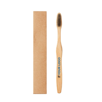 Brosse à dent en bambou et nylon couleur noir