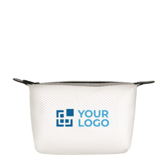 Trousse de toilette publicitaire transparente avec zone d'impression