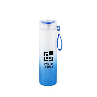 Gourde en verre personnalisable de 470 ml couleur blanc