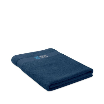 Grande serviette personnalisable en coton vue avec zone d'impression