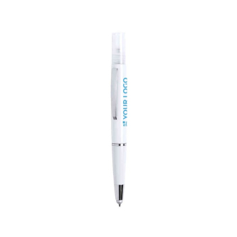 Stylo avec pulvérisateur de désinfectant avec zone d'impression