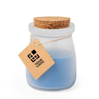 Bougie personnalisable dans pot en verre avec zone d'impression