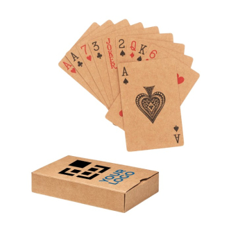 Jeu de carte personnalisé écologique couleur beige