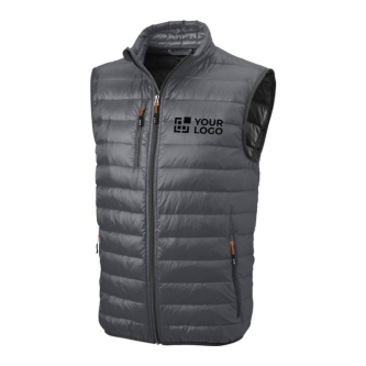 Bodywarmer duvet léger publicitaire avec zone d'impression