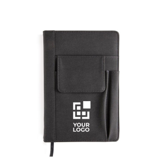 Carnets publicitaires avec plusieurs poches couleur noir