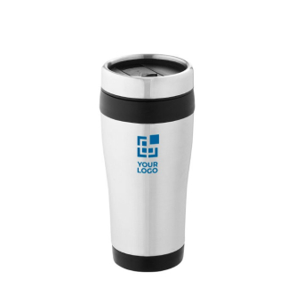 Mug isotherme publicitaire bicolore couleur noir