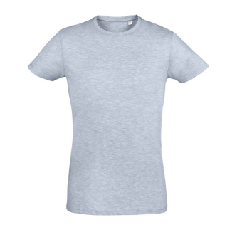 T-shirt à col rond pour la publicité couleur rouge chiné