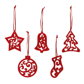 Lot de 5 décorations de Noël publicitaire