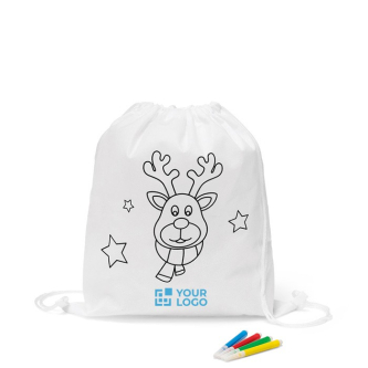 Sac à dos avec motif de renne à colorier