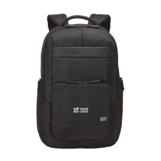 Sac pour ordinateur personnalisé couleur noir deuxième vue frontale