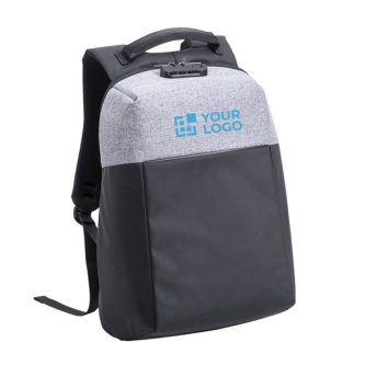 Sac à dos antivol avec verrouillage de sécurité couleur gris