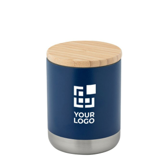 Mug isotherme avec couvercle en bambou