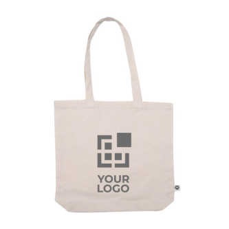 Sac avec logo en coton toile bio 180 g/m2 vue avec zone d'impression