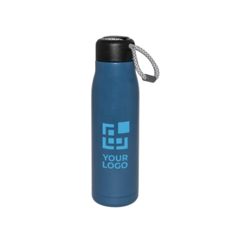 Bouteille avec fonction thermos et poignée avec zone d'impression