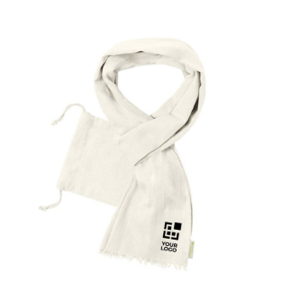 Foulard personnalisé en coton bio couleur gris