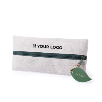 Trousse avec poignée en forme de feuille