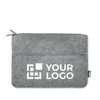 Housse pour ordinateur portable publicitaire vue avec zone d'impression