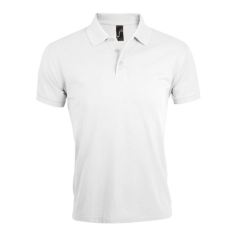 Polo en polyester et coton 200 g/m2 couleur blanc