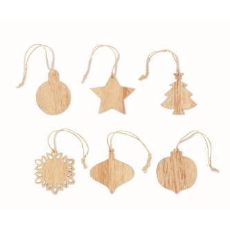 Décoration de Noël en bois couleur bois