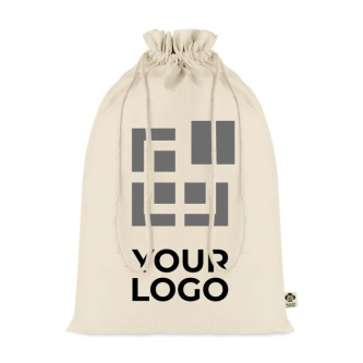 Grand sac cadeau couleur naturel avec zone d'impression