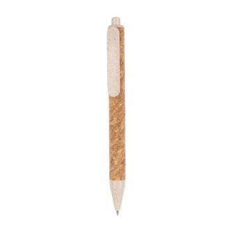 Stylo publicitaire en liège couleur naturel première vue