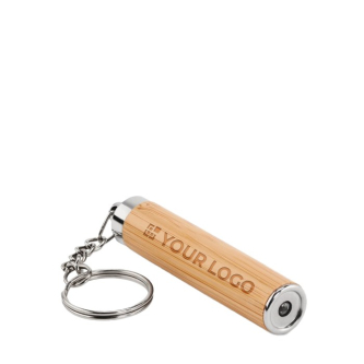 Porte-clés en bambou avec LED