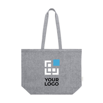 Sac en coton recyclé et longues anses 140 g/m2