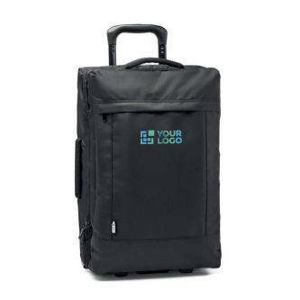 Valise publicitaire RPET 600D avec base rigide et double compartiment
