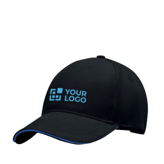 Casquette de baseball en sergé de coton épais bicolore 260 g/m2