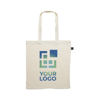 Tote bag en coton équitable avec longues poignées Fairtrade 140 g/m2