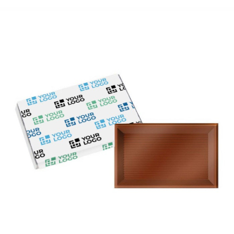 Carré de chocolat individuel de chocolat au lait de 10 g couleur chocolat au lait vue principale