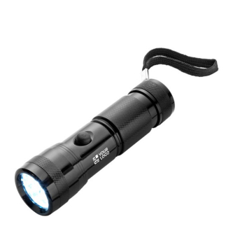 Lampe torche, aluminium et caoutchouc 14 LED, piles incluses