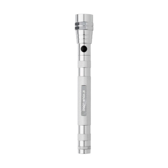 Lampe torche rétractable en aluminium avec 3 LED, 55cm