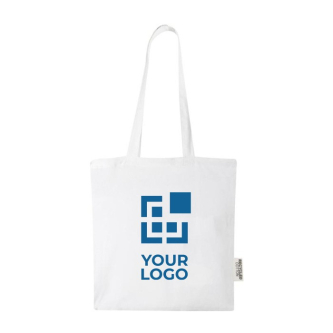 Sac en coton recyclé GRS avec longues poignées 140 g/m²