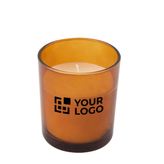 Bougie en paraffine et cire végétale dans un verre teinté