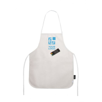 Set tablier en non-tissé pour enfant à colorier et crayons