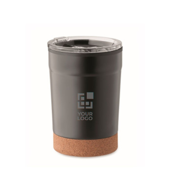 Gobelet à emporter en inox avec base en liège 300 ml