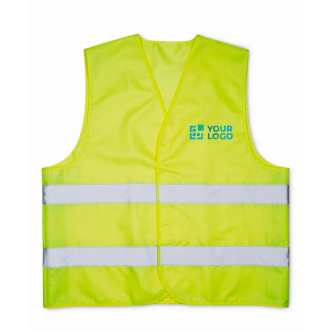 Gilet en polyester à bandes réfléchissantes haute visibilité