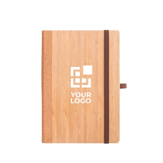Carnet A5 en bambou et liège avec couverture rigide