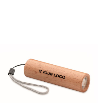 Lampe de poche en bois rechargeable à 3 modes 5W