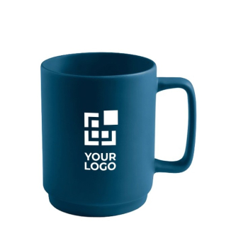 Tasse en céramique avec grande anse et finition mate 330 ml avec zone d'impression