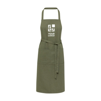 Tablier en denim de coton recyclé avec poches 320 g/m²