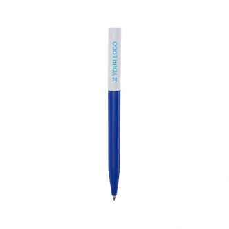 Stylo en plastique recyclé de divers coloris à encre bleue