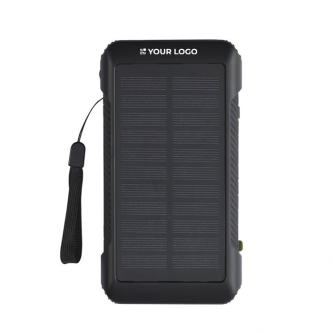 Powerbank 10 000 mAh, plastique recyclé, manivelle et câbles