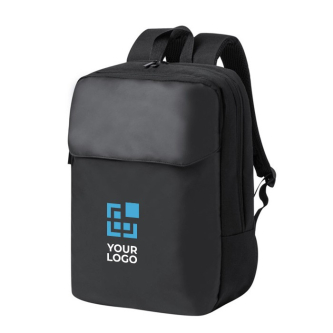 Sac à dos en similicuir pour PC 15" avec poche frontale