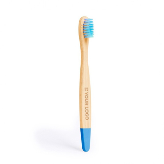 Brosse à dents pour enfants en bambou avec détails colorés