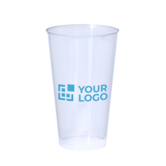 Gobelet réutilisable en plastique translucide 450ml