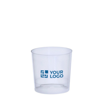 Gobelet bas réutilisable en plastique translucide 330ml